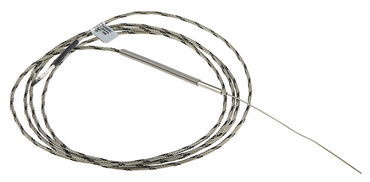 OmronE52 Type J Temperature Sensor 120mm Length, 1mm Diameter, -80°C → +600°C
