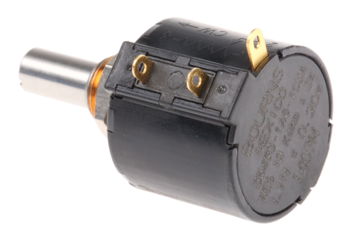Bourns 3549 10kΩ Rotary Potentiometer 10-Turns 1-Gang Panel Mount, 3549S-1AG-103A