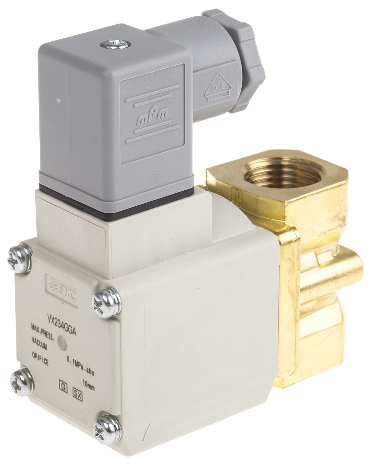 SMC 2/2 Pneumatic Solenoid Valve - Solenoid/Spring G 1/2 VX23 Series 24V dc