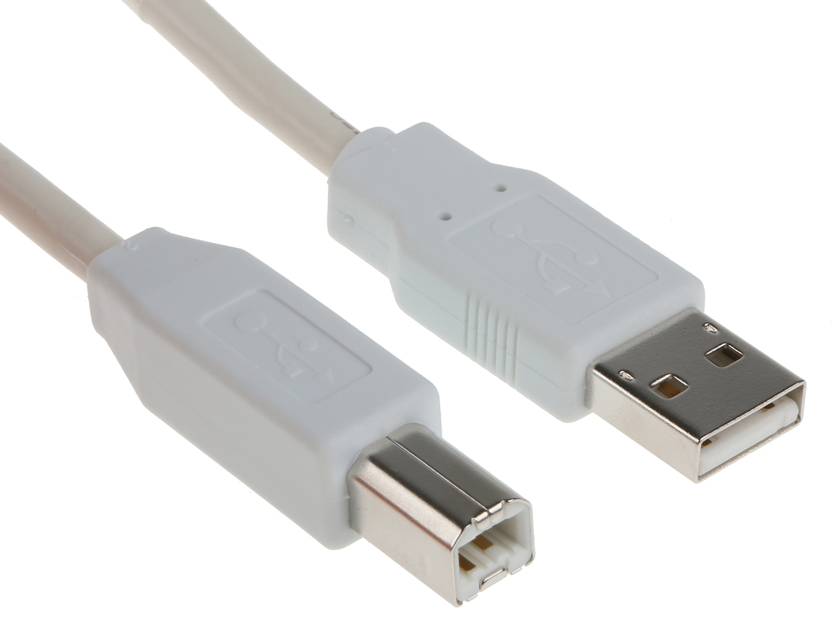 TE Connectivity USB 2.0, Male USB A to Male USB B, 1.5m