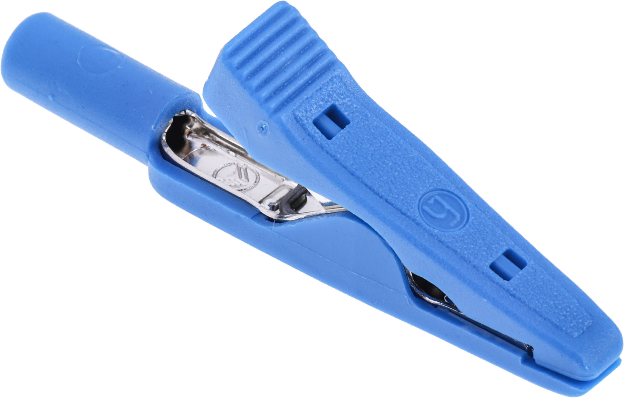 Hirschmann Test & Measurement Crocodile Clip 2 mm Connection, Brass, Bronze Contact, 8A, Blue