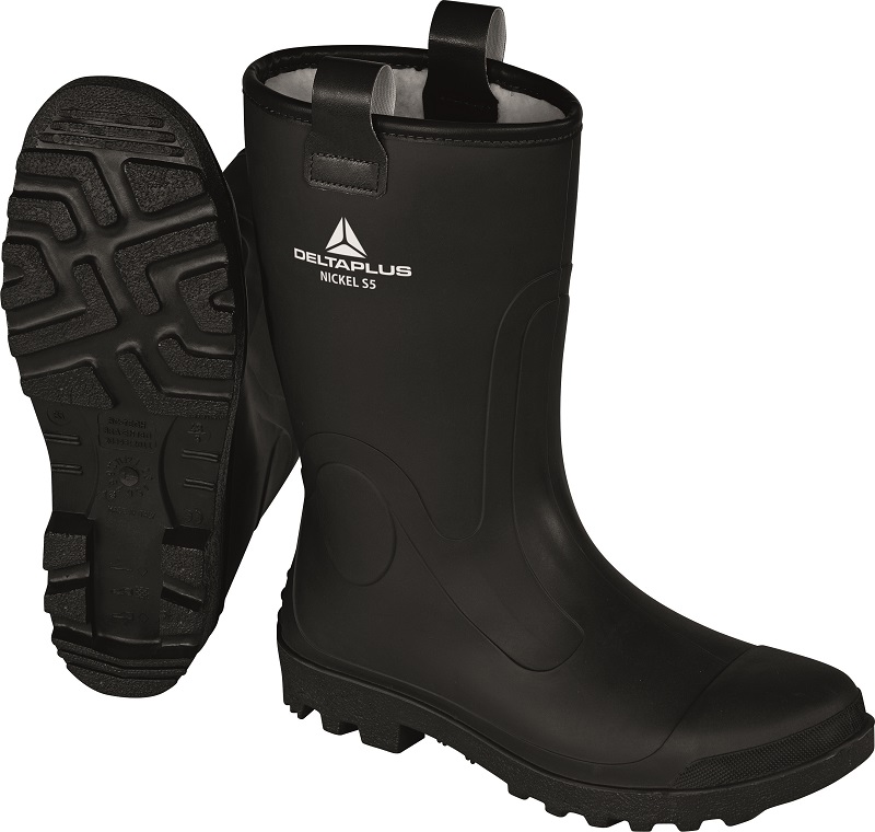 Delta Plus NICKEL S5 CI SRC Black, White Steel Toe Capped Men's Safety Boots, UK 10, EU 44