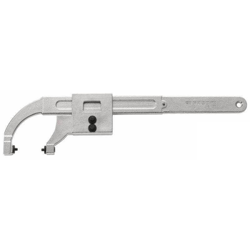 Facom Adjustable Spanner, 360 mm Overall, 200mm Jaw Capacity, Metal Handle