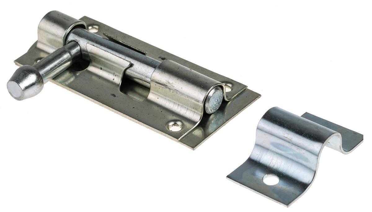 RS PRO Steel Zinc Door Bolt, 160 x 38mm