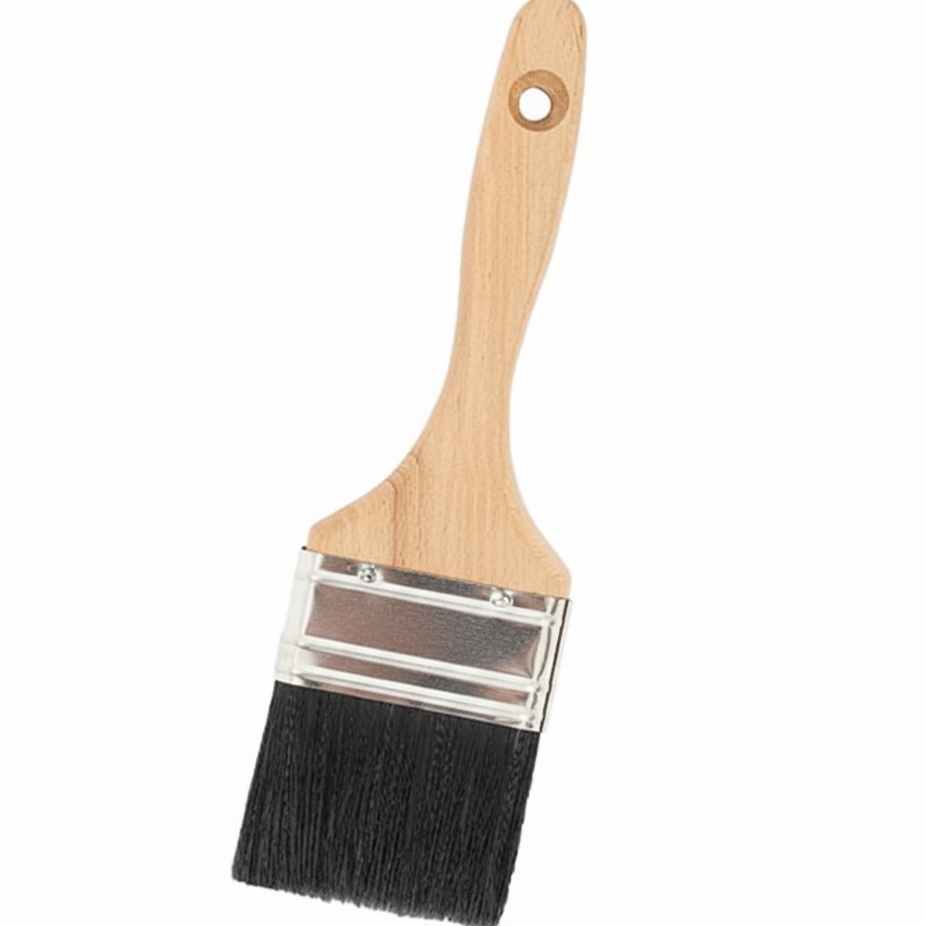 E-Pro 3 Inch Flat Oil Paint Brush Synthetic Bristles with Durable Wooden Handle 22 cm Wide
