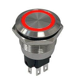 E-Pro SPST Flat Actuator Push Button Switch 2A 36V DC IP67 316L