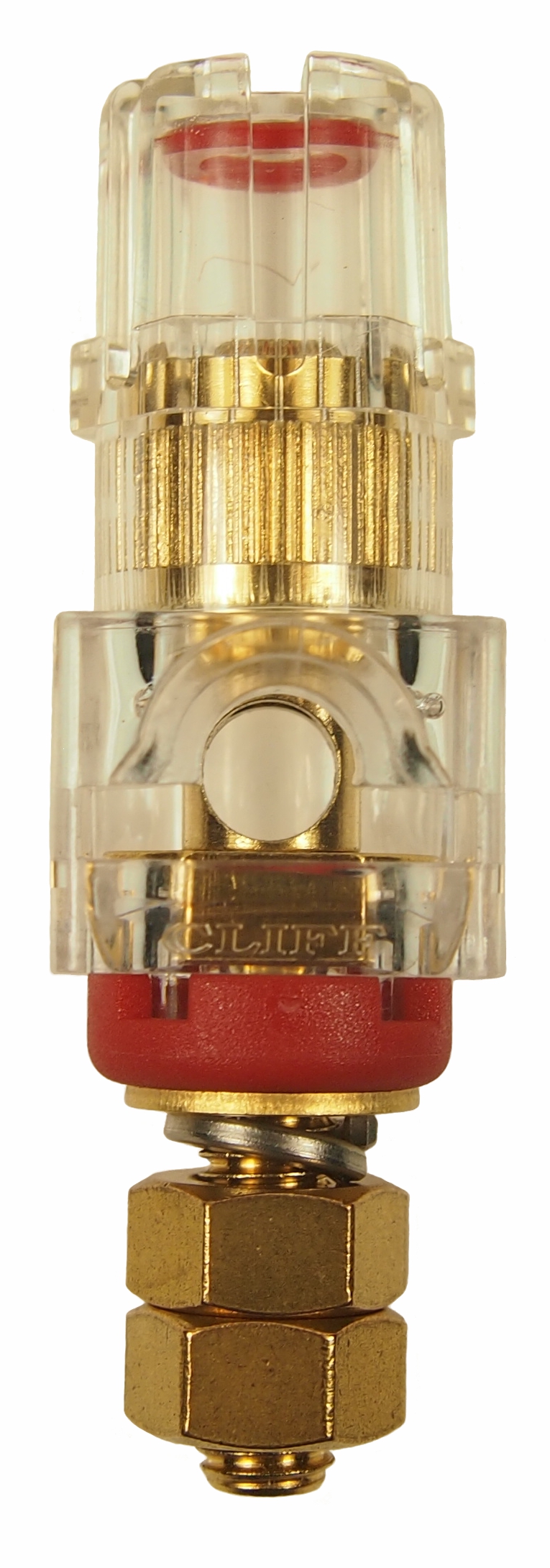 RS PRO 60A, Red Binding Post With Brass Contacts and Gold Plated - 3mm Hole Diameter