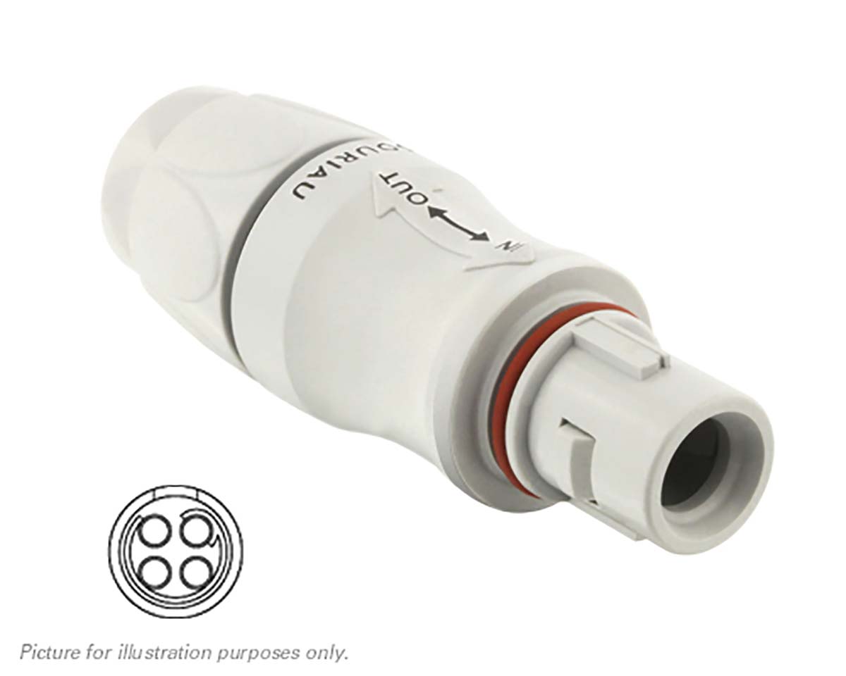 Souriau Sunbank by Eaton Circular Connector, 4 Contacts, Cable, Standard Connector, Plug, Male, IP68, JMX Series