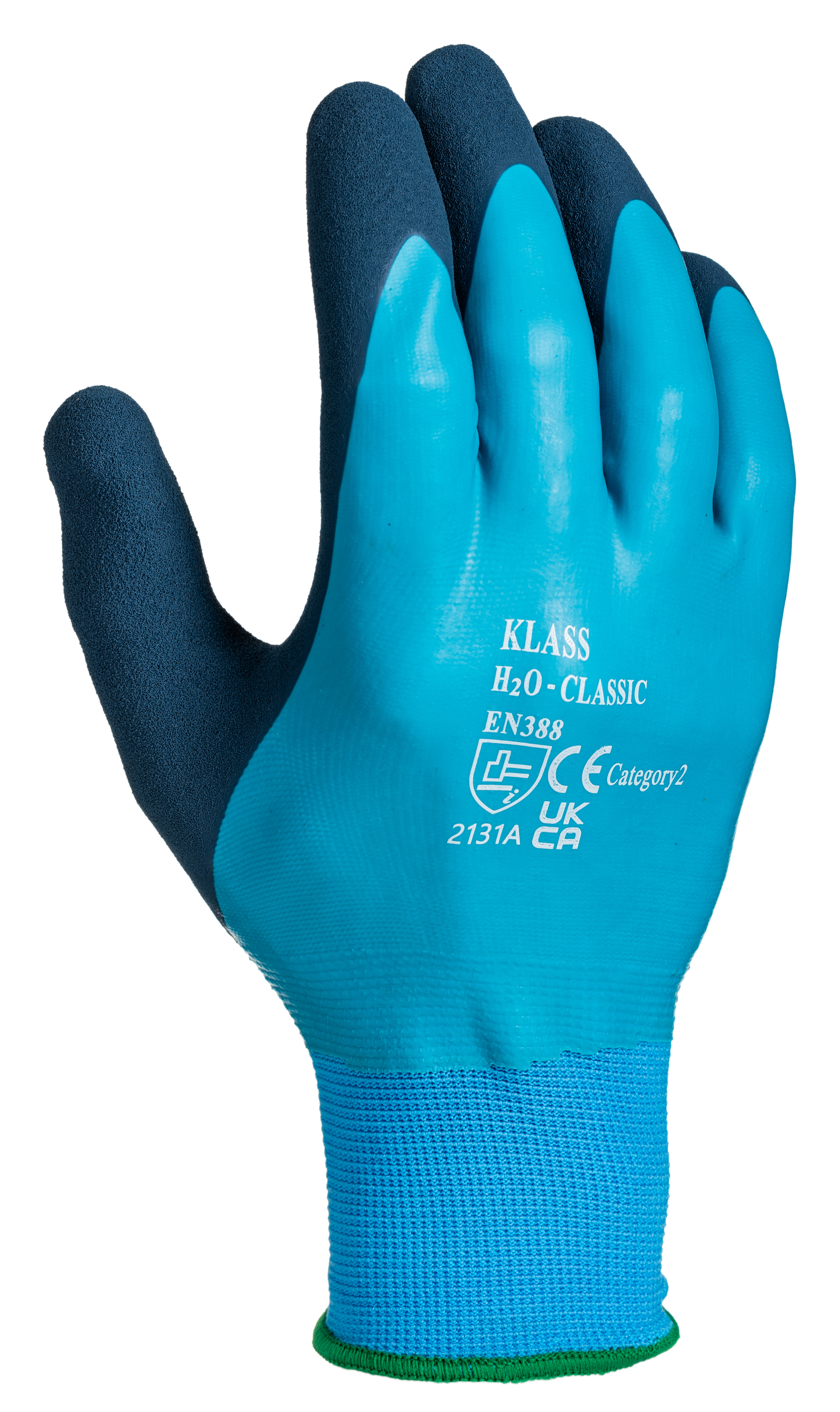RS PRO H2o Blue Latex Latex Gloves, Size 8, Latex Coating
