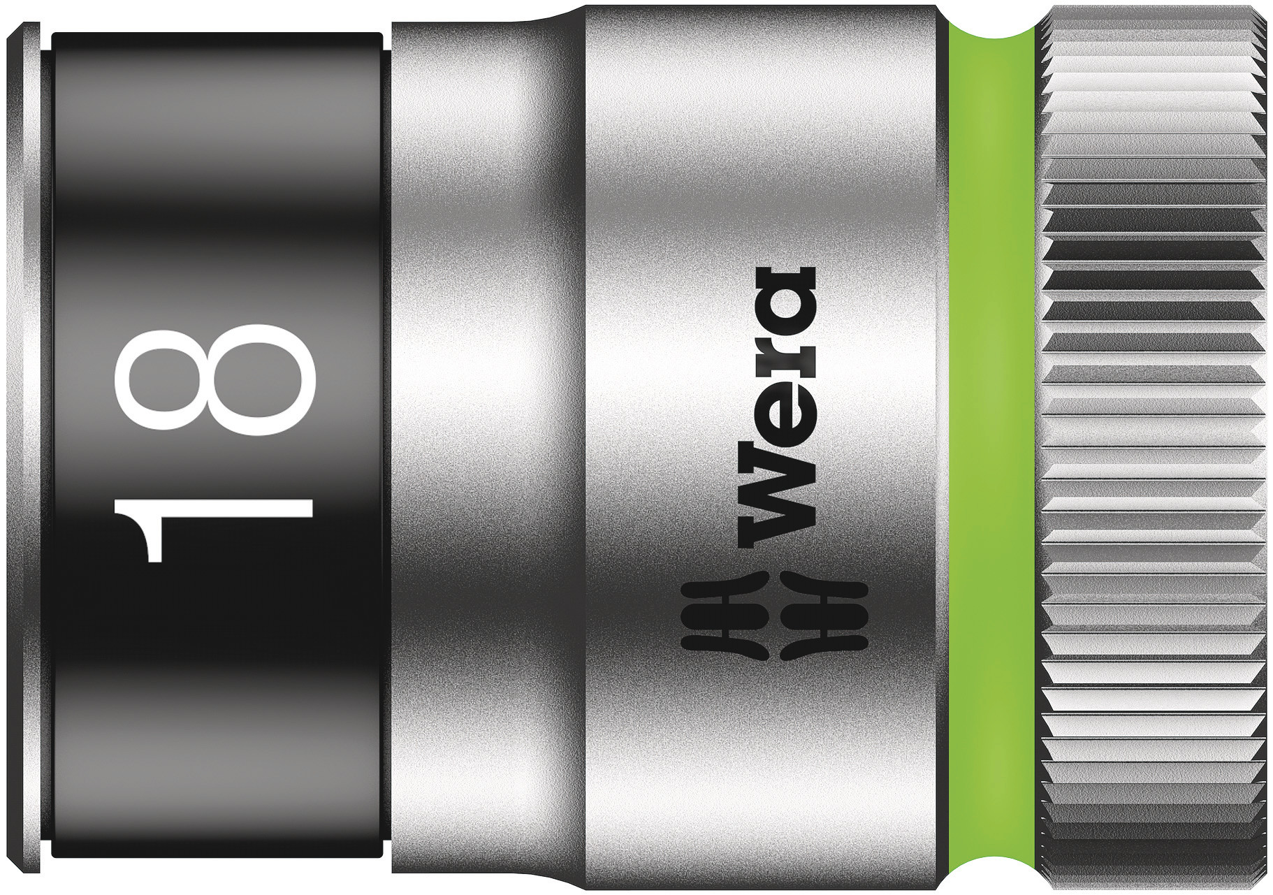 Wera 1/2 in Drive 18mm Standard Socket, 6 point, 37 mm Overall Length