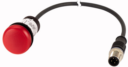 Eaton, C22, Panel Mount Red LED Indicator, 22mm Cutout, IP67, IP69K, Round, 24V ac/dc