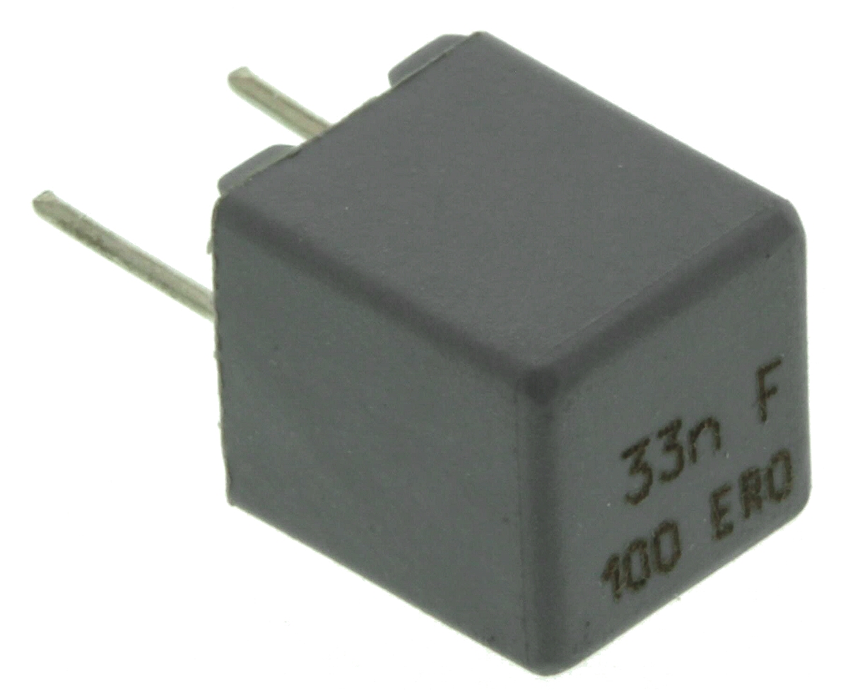 Vishay 33nF Polypropylene Capacitor PP 63 V ac, 100 V dc ±1% Tolerance Through Hole MKP 1837 Series