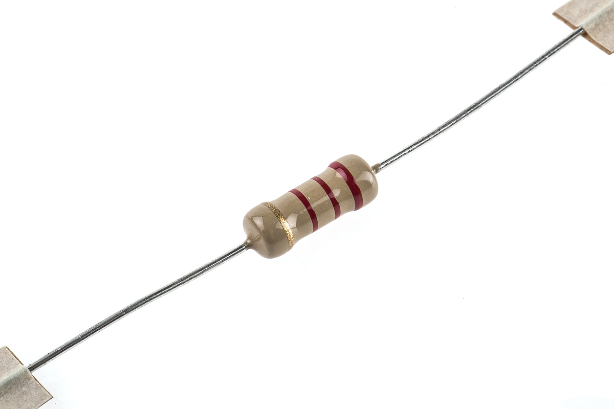 TE Connectivity 2.2kΩ Carbon Film Resistor 1W ±5% CFR100J2K2