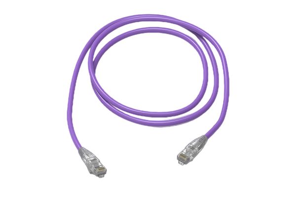 HellermannTyton Connectivity, 90m Cat6, Purple RJ45 to RJ45, F/FTP, Terminated