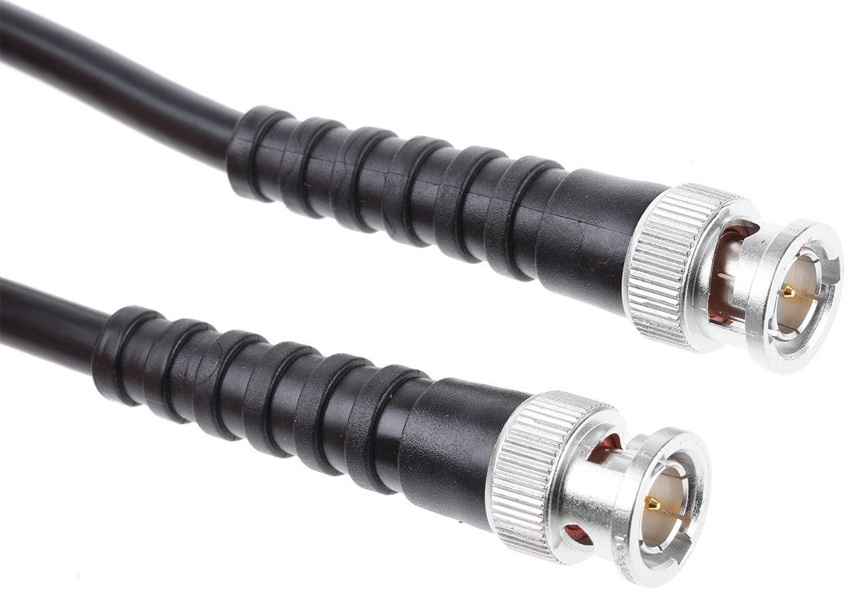 Telegartner Cable Assembly: Both Sides BNC Plug Series, 1.5 m, RG59B/U Coaxial, Terminated 75 Ω
