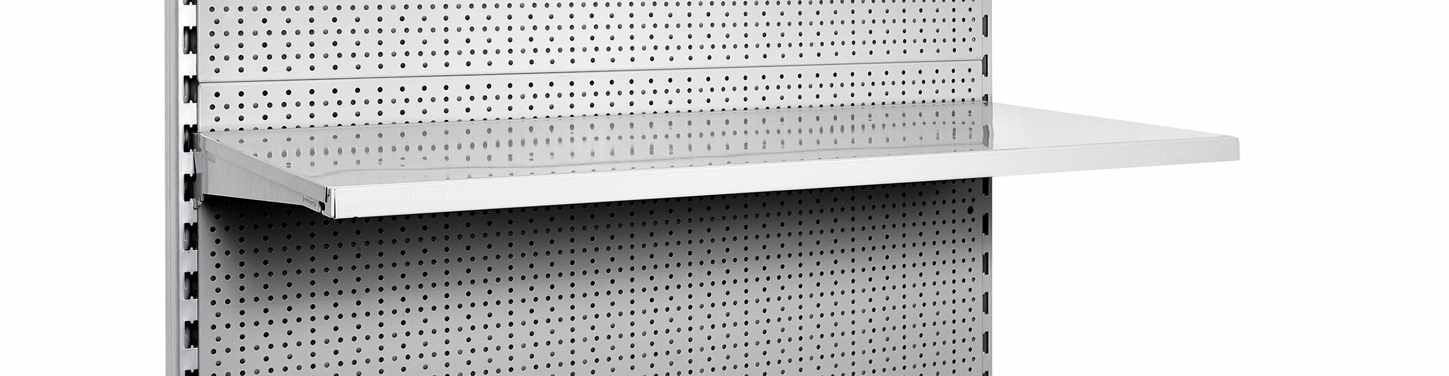 Knipex Silver 1 Shelf Steel Quickshelf Shelving System, 200mm x 300mm, 40mm
