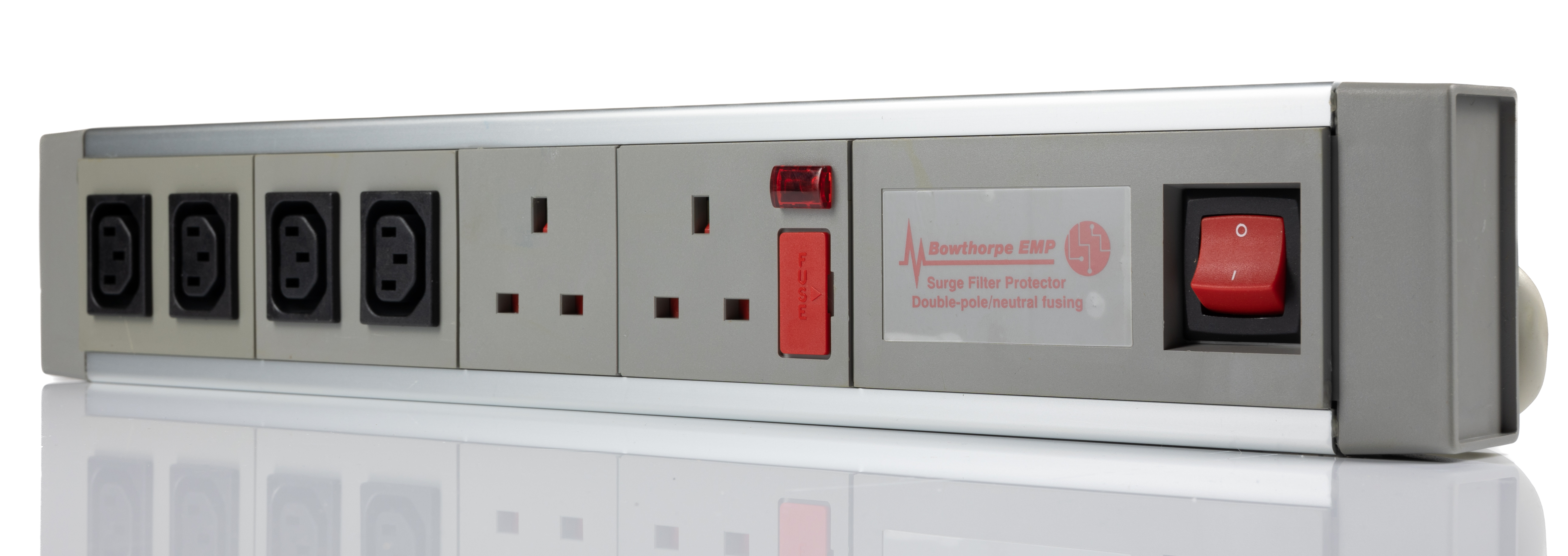 RS PRO 2m 2 Socket IEC C14 Extension Lead, 230 V ac