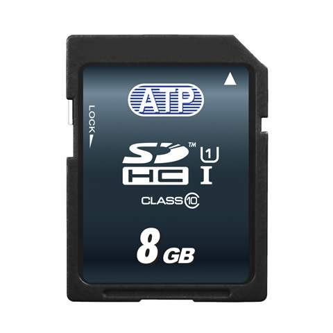 ATP 8 GB Industrial SDHC SD Card, Class 10, UHS-1 U1