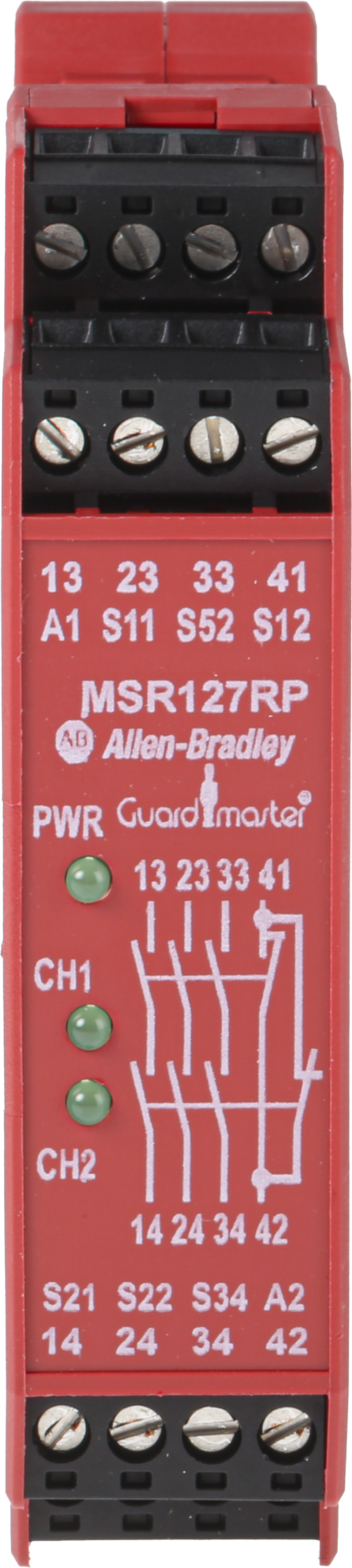Allen Bradley Guardmaster MSR, Minotaur 440R / MSR127RP 1 Auxiliary Contacts Safety Relay 24V ac/dc, Single Channel 3