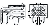 TE Connectivity Mini-Universal MATE-N-LOK Series Right Angle Through Hole PCB Header, 4 Contact(s), 4.14 mm Pitch, 2