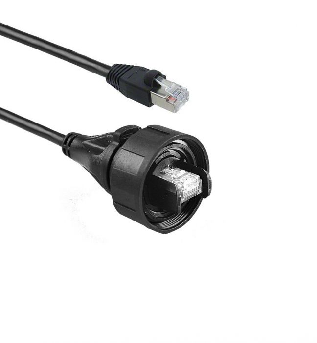 Bulgin, 5m Cat5e, Black RJ45 to Male RJ45 Male, STP Shielded, Terminated