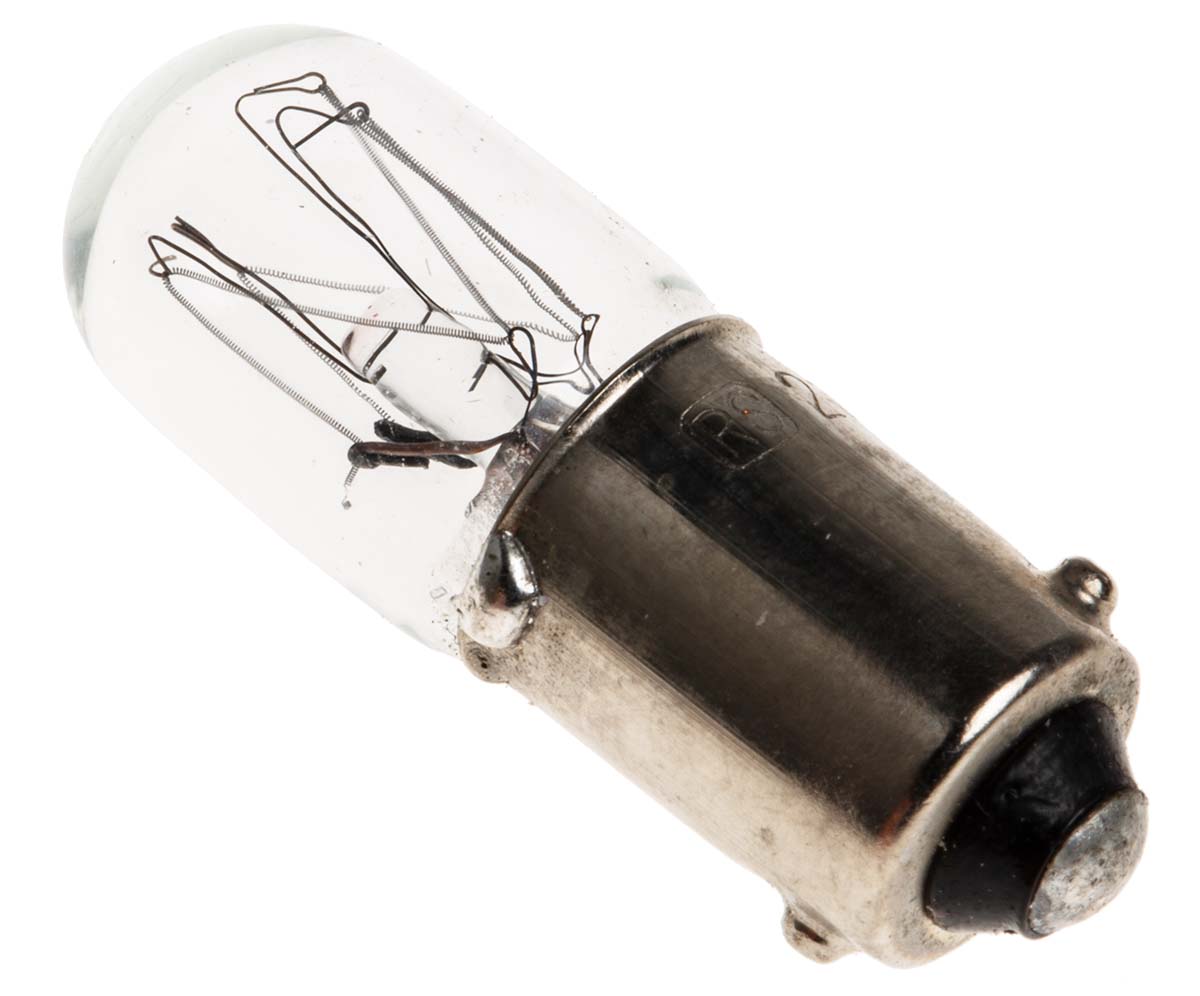 RS PRO BA9s Indicator Light, Clear, 230 V, 13 mA, 1000h