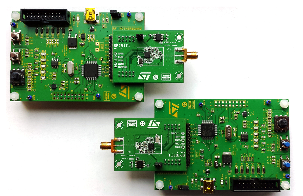 STMicroelectronics SPIRIT1, STM32L RF Transceiver Development Kit 868MHz STEVAL-IKR002V4 SPIRIT1