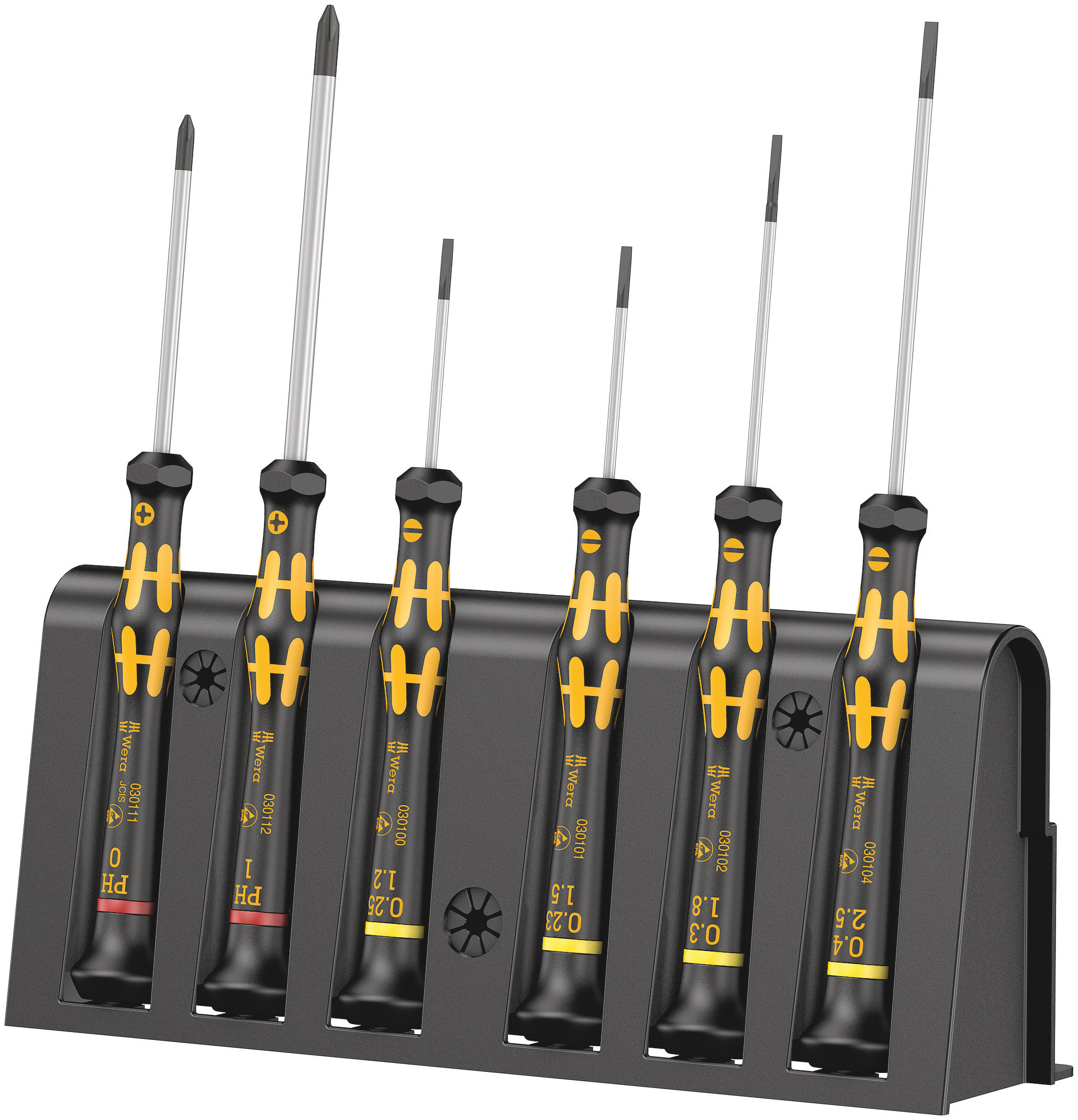 Wera Phillips; Slotted Precision Screwdriver Set, 6-Piece, ESD-Safe