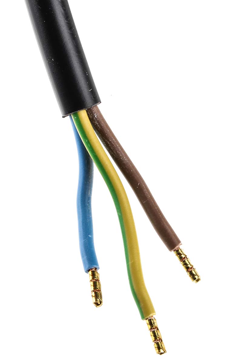 Kopp Unterminated Type F German Plug Power Cord, 3m