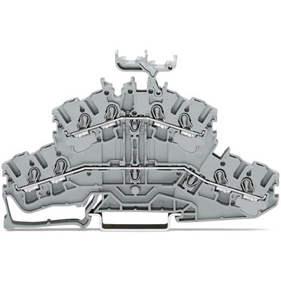 WAGO 2002-2431 TOPJOB S Series Grey, 2.5mm², 2-Level, Push-In Cage Clamp Termination, ATEX, EAC Ex, IECEx