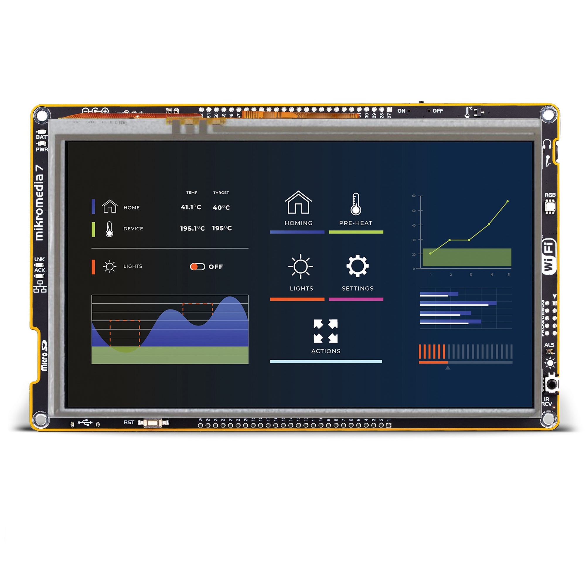 MikroElektronika Development Board ARM ARM Baseboard, Daughter Board