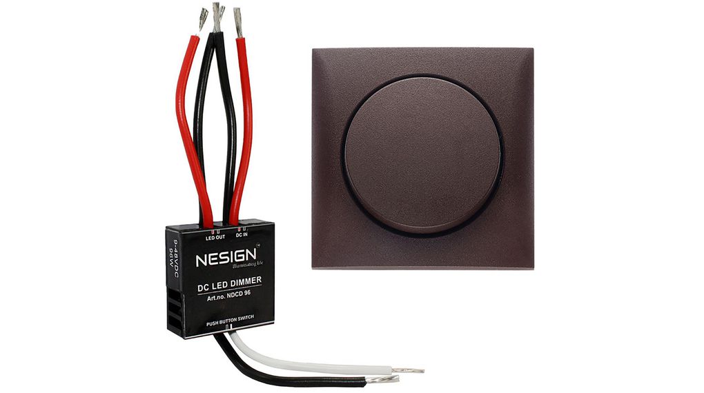 Berker 1 Gang Round Push Button Operator Dimmer Switch, 48V dc, 96W