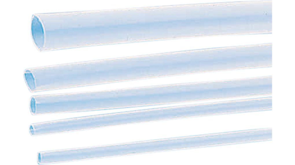 RND Heat Shrink Tube, Clear 1.6 → 0.8mm Sleeve Dia. x 1.2m Length 2:1 Ratio, RND 465 Series