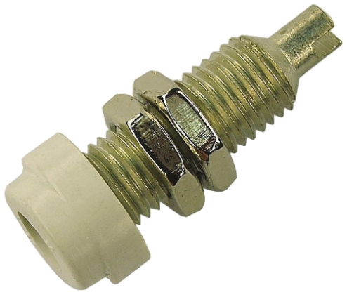 Hirschmann Test & Measurement White Female Banana Socket, 4 mm Connector, Solder Termination, 16A, 30 V ac, 60V dc, Tin