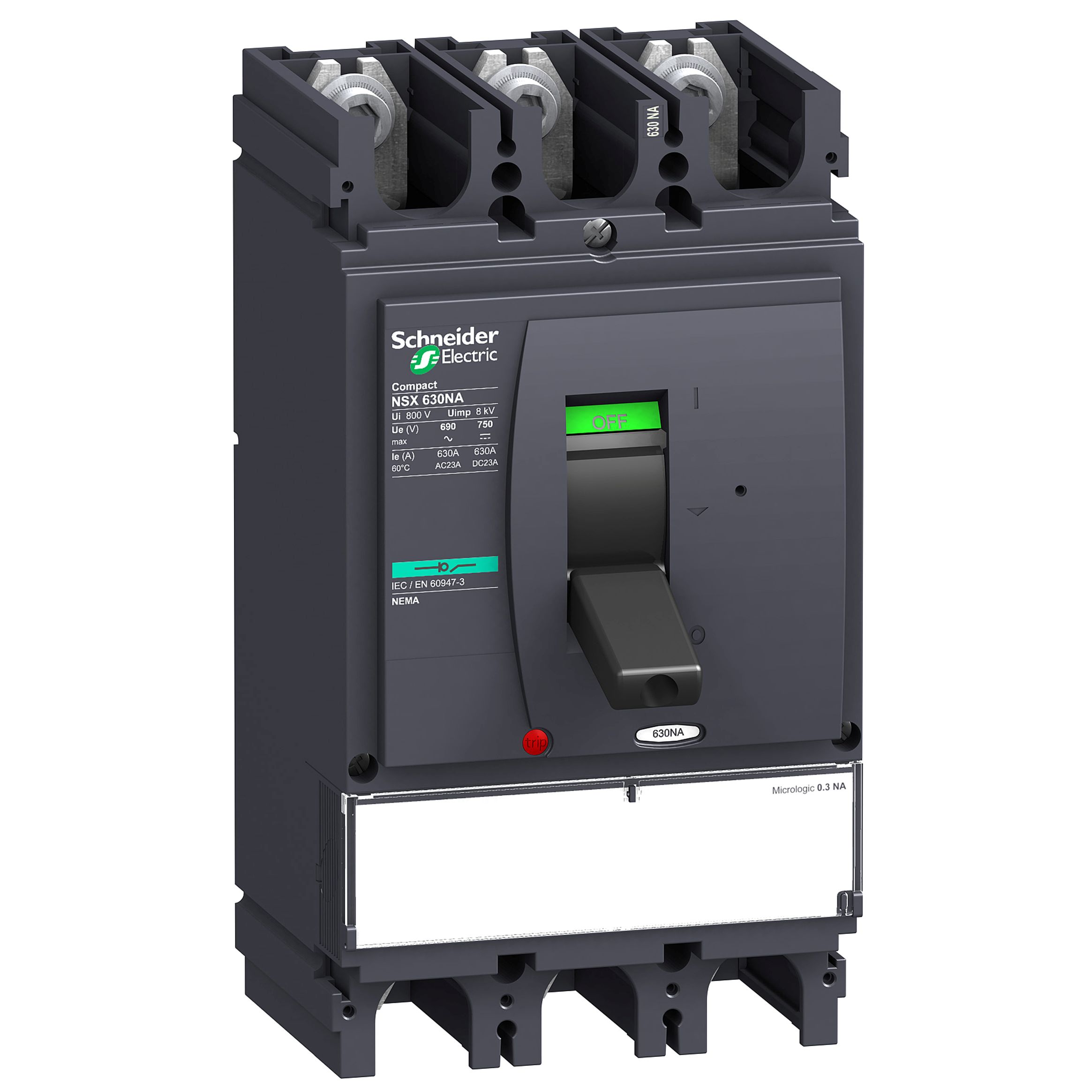 Schneider Electric 3P Pole Switch Disconnector - 630A Maximum Current, IP40