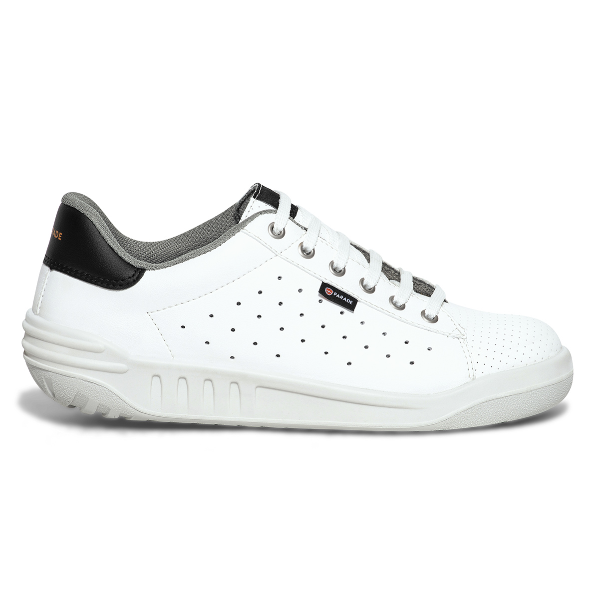 Parade Joppa Unisex Black, White Stainless Steel Toe Capped Safety Trainers, UK 5, EU 38