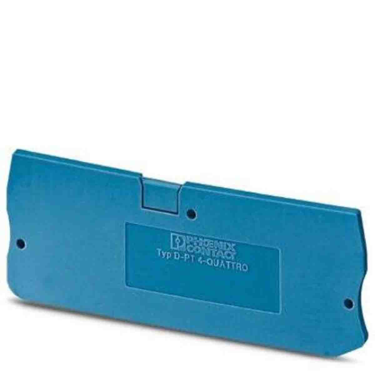 Phoenix Contact D-PT 4 Series End Cover for Use with DIN Rail Terminal Blocks
