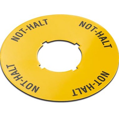 RAFI Labels for Use with Construction Machinery, Handheld Terminals, Industrial Robots, Not Halt, Emergency Stop
