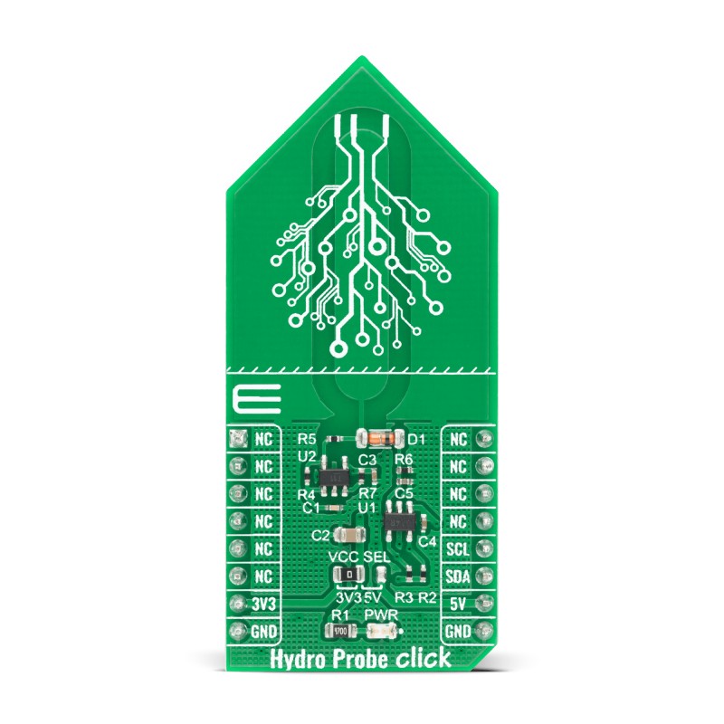 MikroElektronika Hydro Probe Click Sensor Board for MCP3221, MIC1557