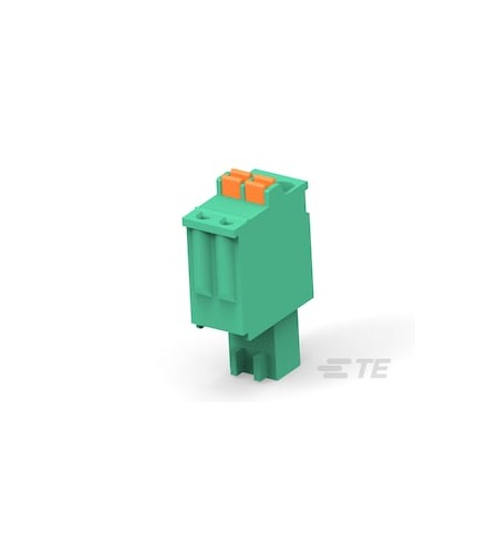 TE Connectivity 2842 Series PCB Terminal Block, 2-Contact, 2.5mm Pitch, Board Mount, 1-Row, Push In Termination