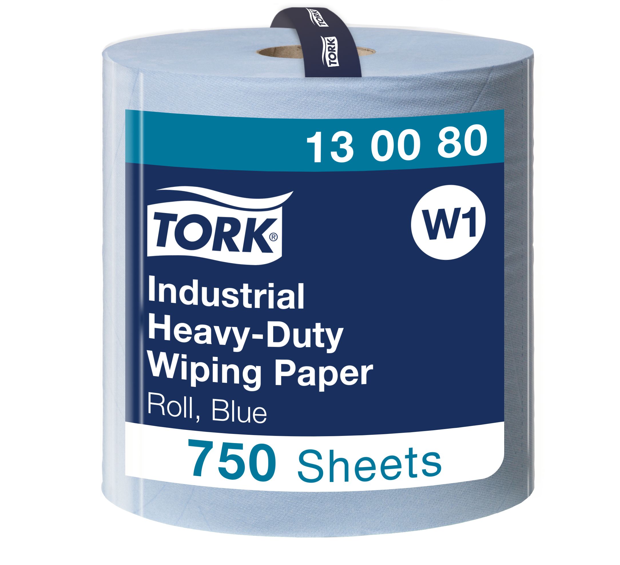 Tork Industrial Heavy-Duty Wiping Rolled Blue Paper Towel, 255 m x 369mm, 3-Ply, 750 Sheets