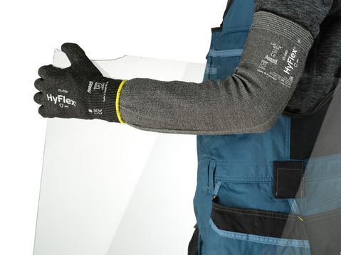 Ansell 11-280 Black, White Reusable HPPE Arm Protector for Automotive Industry, Machinery & Equipment Industry, Metal