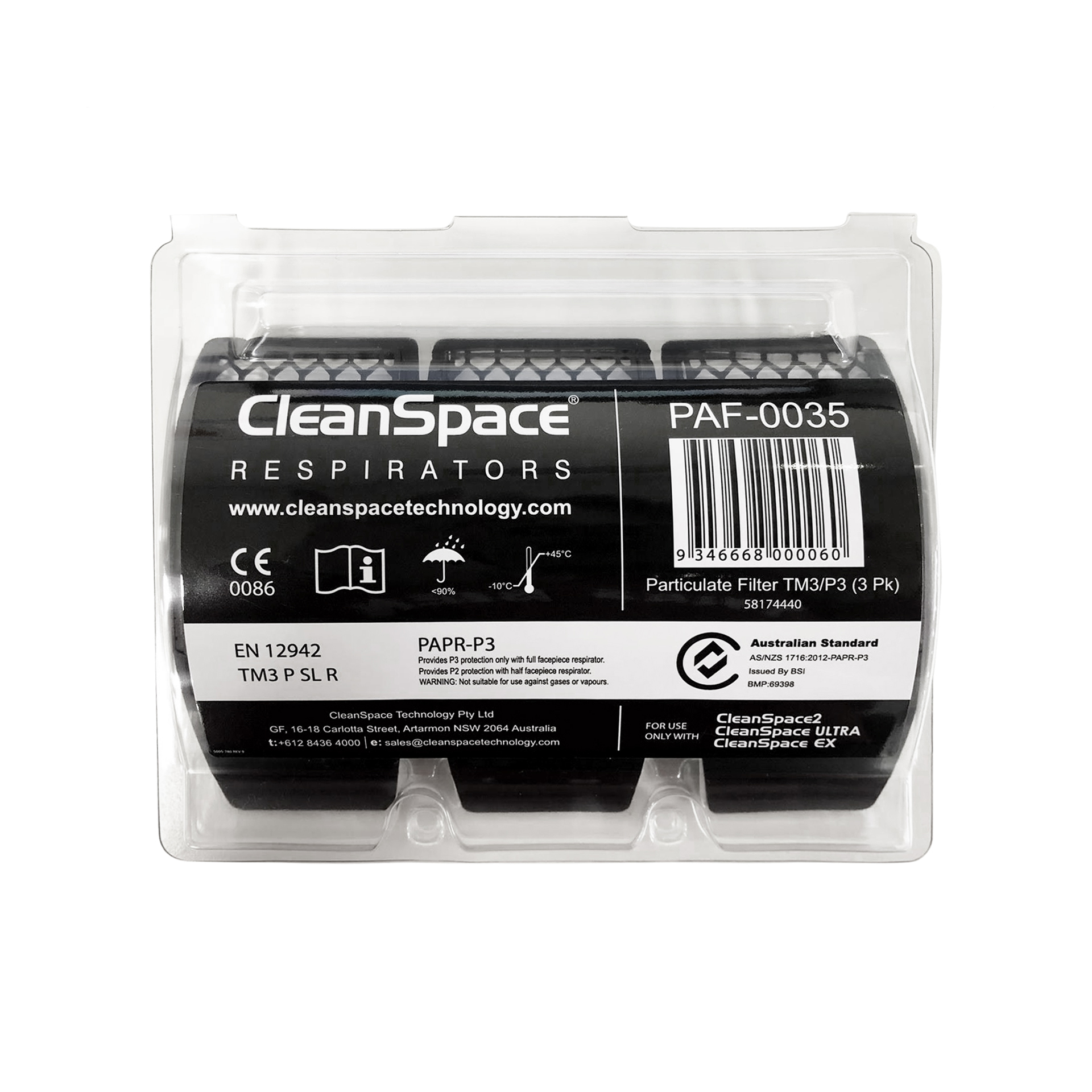 Cleanspace Filter for use with CleanSpace PAPR Power Units PAF-0035