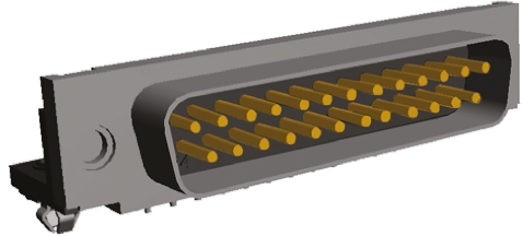 TE Connectivity Amplimite HD-20 25 Way Right Angle Through Hole D-sub Connector Plug, 2.75mm Pitch, with 4-40 UNC