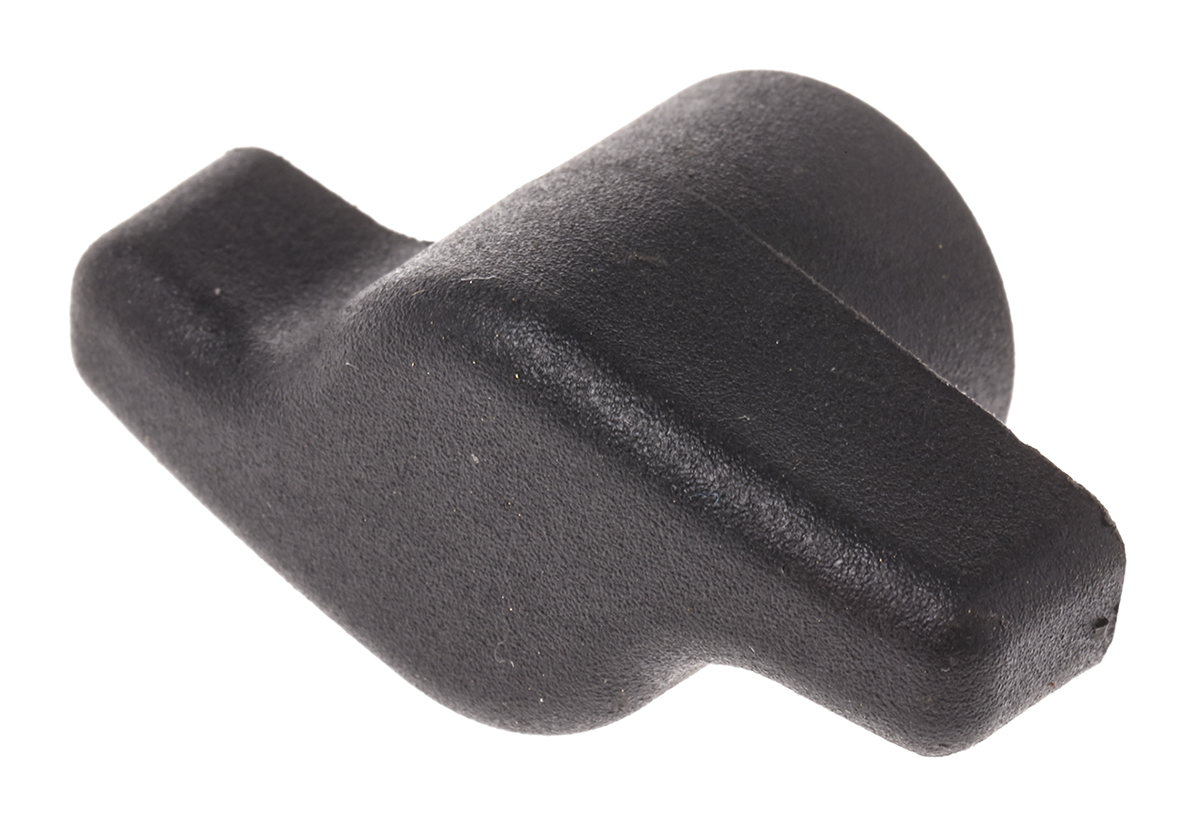 RS PRO Black Wing Clamping Knob, M10, Threaded Hole
