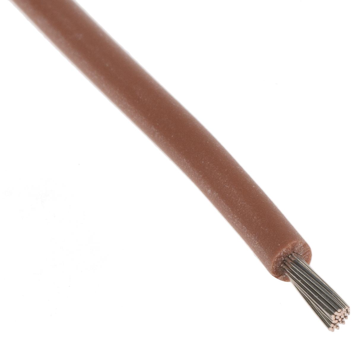 Lapp ÖLFLEX HEAT Series Brown 1 mm² Hook Up Wire, 17 AWG, 19/0.25 mm, 100m, Silicone Insulation, 50003