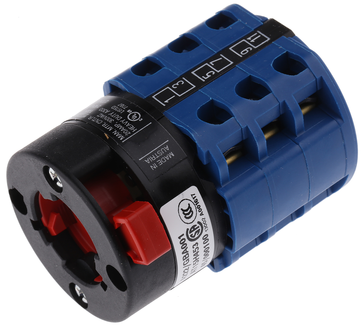 Kraus & Naimer, 3P 2 Position Double Throw Cam Switch, 20A