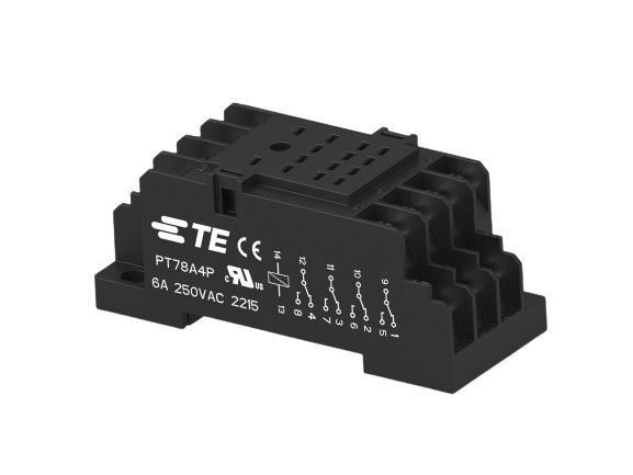 TE Connectivity 2071566 14 Pin 230V DIN Rail Relay Socket, for use with Relay