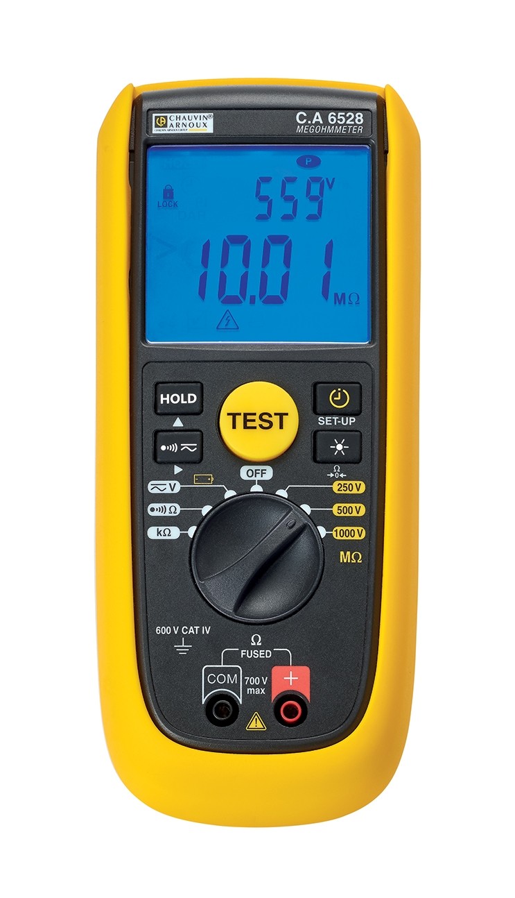 Chauvin Arnoux CA 6528 Insulation & Continuity Tester, 250V Min, 1000V Max, CAT IV 600 V