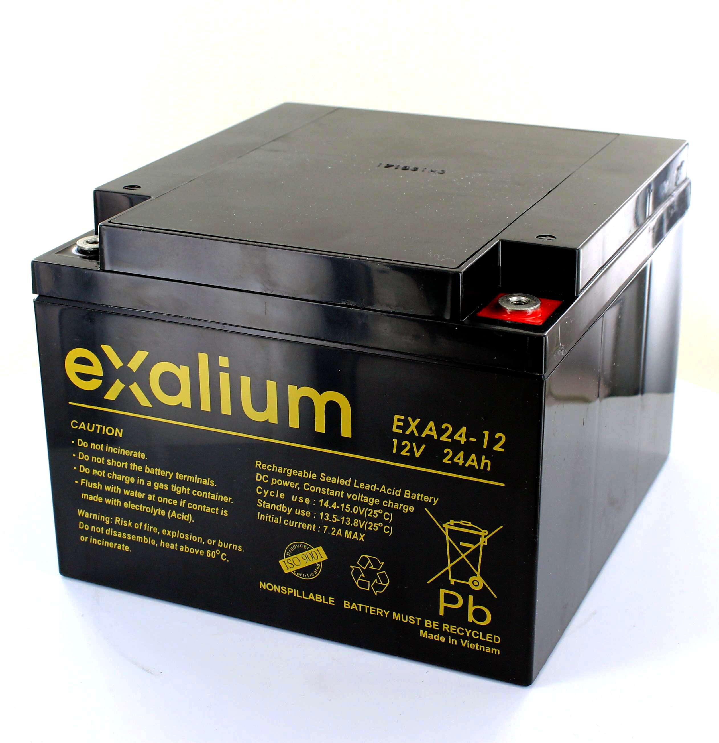Exalium 12V M5 Sealed Lead Acid Battery, 24Ah